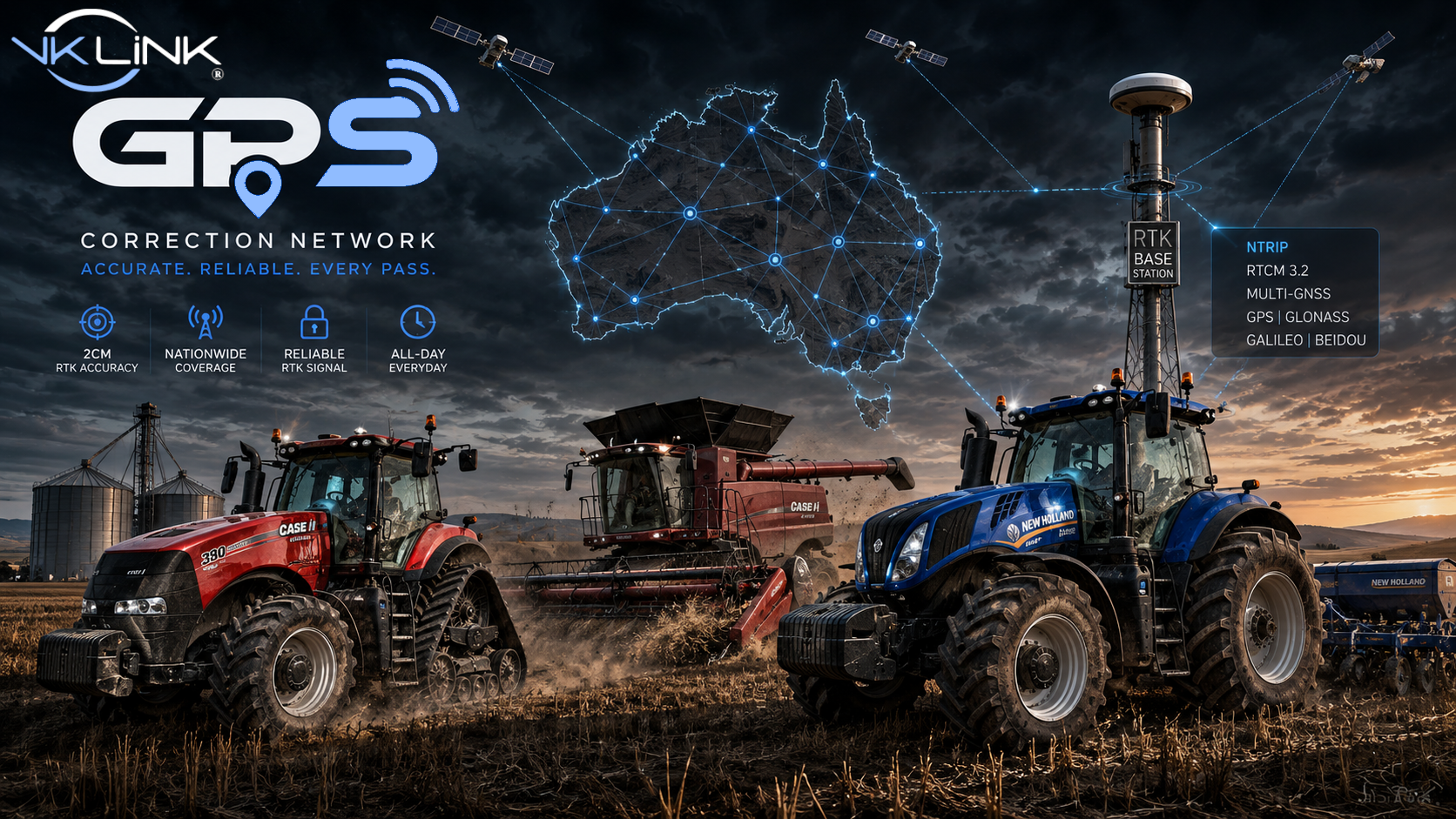 VKLink agricultural GPS correction network